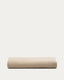 Housse pour cadre de lit Jaira en lin et coton taupe pour matelas de 180  x 200 cm.