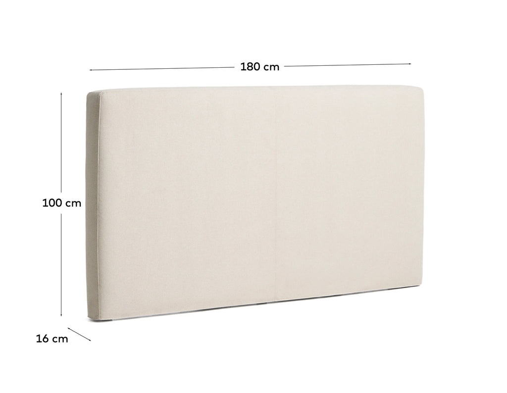Tête de lit déhoussable Blok écrue pour lit jusqu’à 160 cm