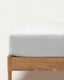 Drap-housse Teia 100% percale de coton 180 fils blanc 90 x 200 cm