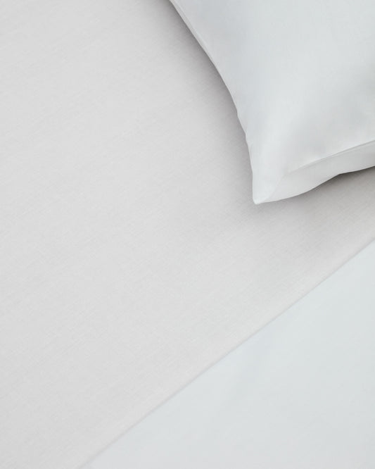 Drap-housse Teia 100% percale de coton 180 fils blanc 180 x 200 cm