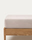 Drap-housse Simmel en mélange de lin couleur grise pour lit 90 cm