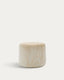 Table d'appoint Drasi en ciment avec finition effet travertin Ø 60 cm