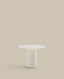 Table basse Albanella en ciment avec finition blanc brillant Ø 65 cm