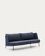 Canapé 3 places d’extérieur Sedalis en aluminium et corde bleue 210 cm