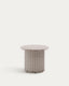 Table auxiliaire d’extérieur Sedalis en aluminium et corde taupe Ø 50 cm