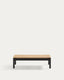 Table basse Sorells en aluminium gris et bois de teck 52,4 x 91 cm FSC 100%
