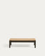 Table basse Sorells en aluminium vert et bois de teck 52,4 x 91 cm FSC 100%
