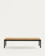Table basse Sorells en aluminium vert et bois de teck 63 x 144,6 cm FSC 100%
