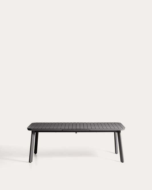 Table extensible d’extérieur Izola en aluminium avec finition graphite 220 (280) x 100 cm