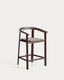 Tabouret Erice en aluminium et corde marron 65 cm