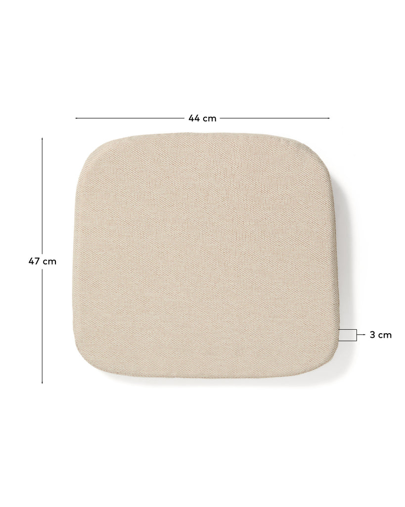 Coussin de chaise Alipa écru 44 x 47 cm
