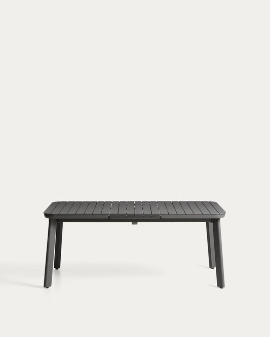 Table extensible d’extérieur Izola en aluminium avec finition graphite 185 (235) x 100 cm