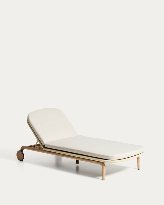Bain de soleil Alipa en bois d’acacia et corde écrue FSC 100 %