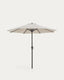 Parasol Milna beige avec mât central et armature en acier graphite Ø 300 cm