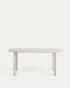 Table ovale Erice en aluminium et verre trempé écru 180 x 90 cm