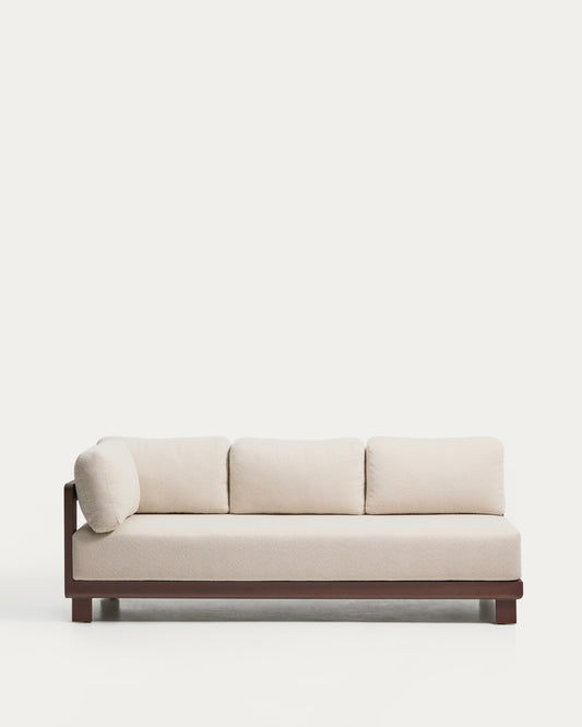 Canapé Nerano 3 places en aluminium marron 208 cm