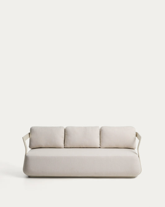 Canapé Tamaris 3 places en aluminium écru 217 cm