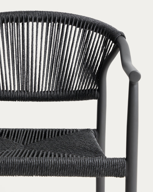 Chaise empilable d’extérieur Livadia en aluminium graphite