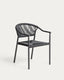 Chaise empilable d’extérieur Livadia en aluminium graphite