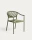 Chaise empilable d’extérieur Livadia en aluminium vert