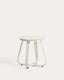 Table auxiliaire d’extérieur Tamaris en aluminium écrue Ø 48 cm