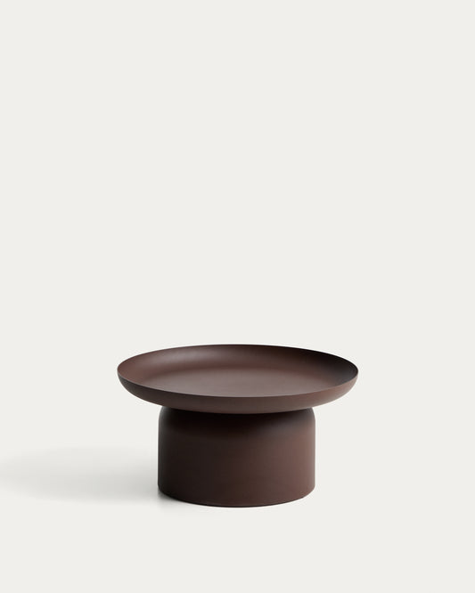 Table basse Arcola en aluminium marron Ø 70 cm