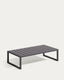 Table basse Comova 100 % pour extérieur en aluminium noir 60 x 114 cm