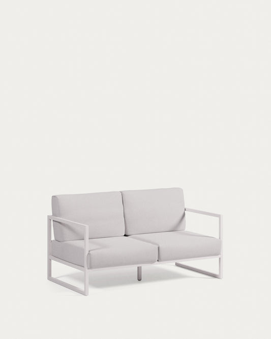 Canapé Comova 2 places 100 % pour extérieur blanc et en aluminium blanc 150 cm