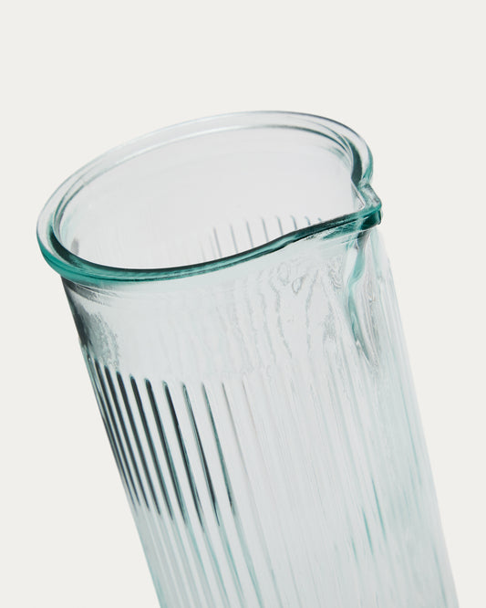 Pichet Milma en verre recyclé transparent