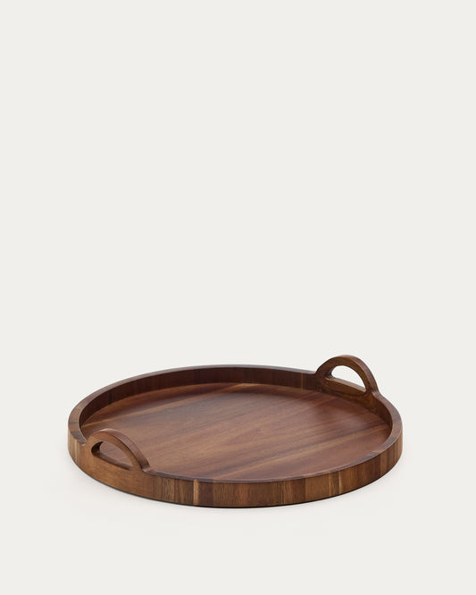 Plateau Zoa en bois d’acacia FSC 100% Ø50 cm