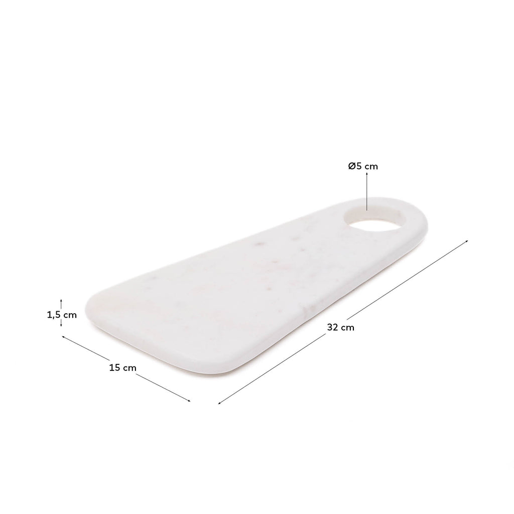 Planche de service Zera en marbre blanc