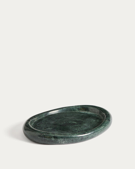 Plateau Lenorel en marbre vert 30 x 23 cm
