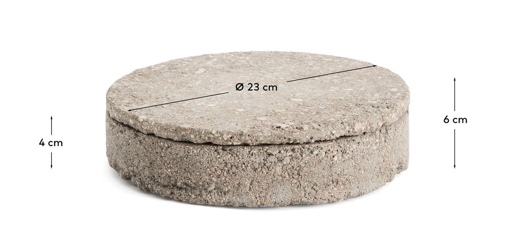Boîte décorative Mirani en pierre Ø 23 cm