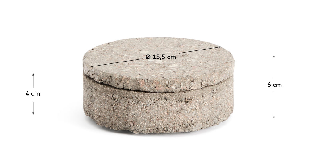 Boîte décorative Mirani en pierre Ø 15 cm