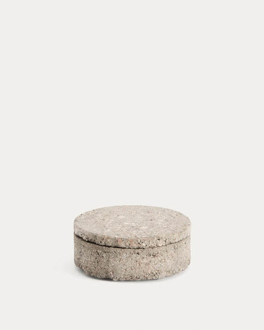 Boîte décorative Mirani en pierre Ø 15 cm