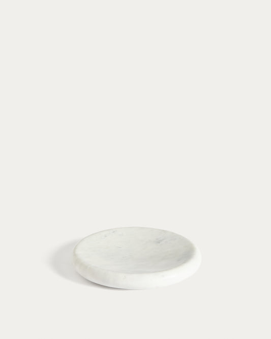 Plateau Obena en marbre blanc Ø 20 cm