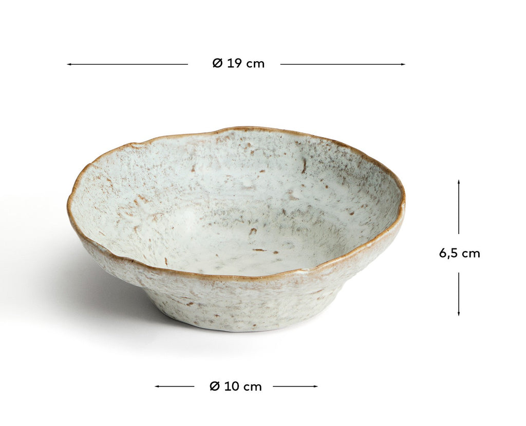 Assiette creuse Alenia en céramique grise