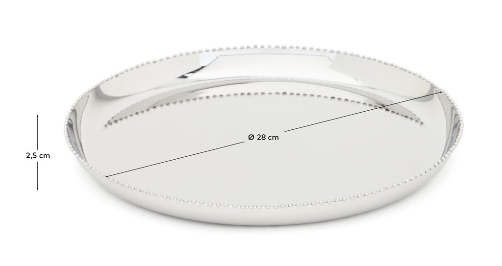 Plateau Nirela en acier inoxydable Ø 28 cm