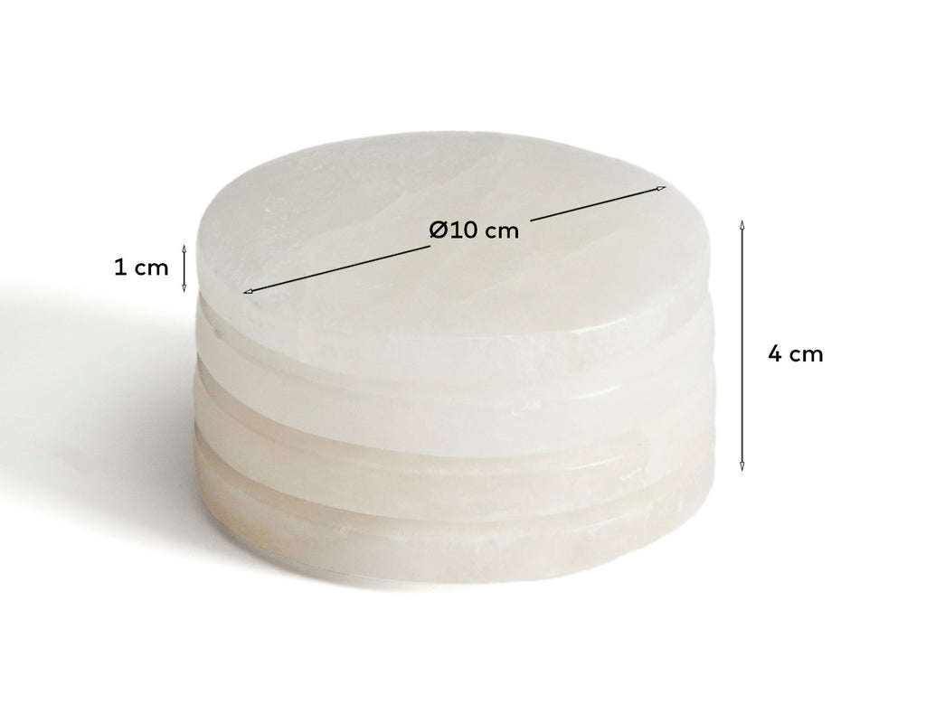 Ensemble Noreli de 4 sous-verres en albâtre