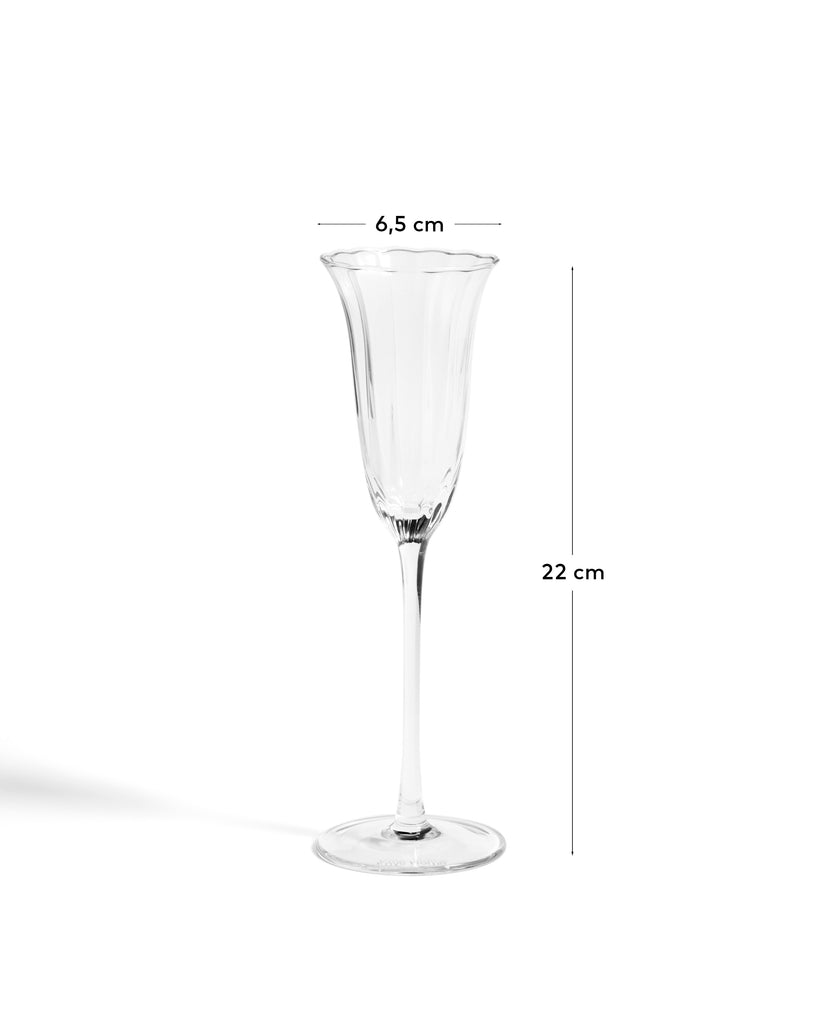 Coupe à champagne Neia en verre transparent 10 cl