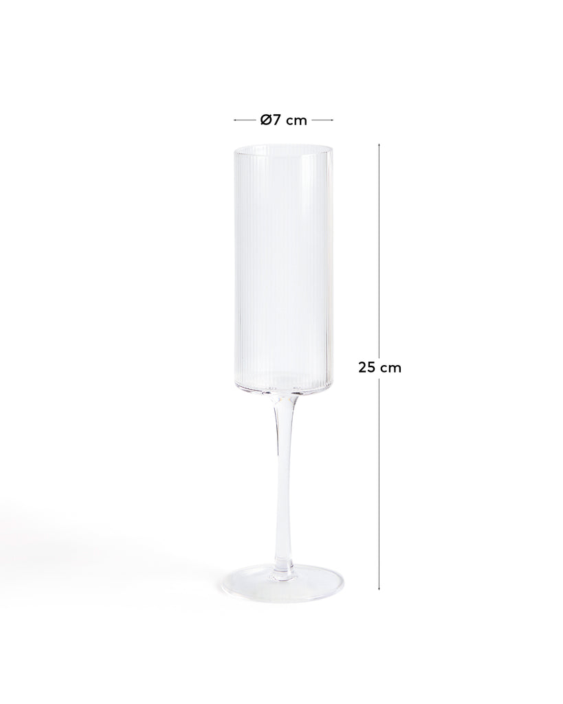 Coupe à champagne Eluria en verre transparent 24,5 cl