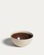 Bol Nale en céramique beige avec fond marron