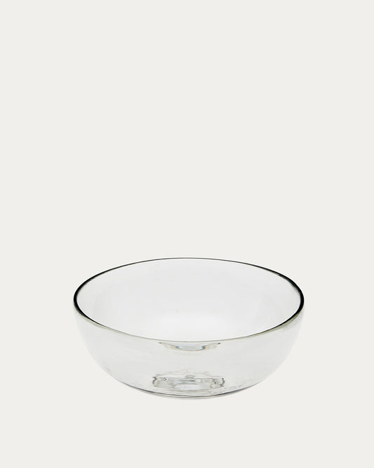 Grand bol Silitia en verre recyclé transparent