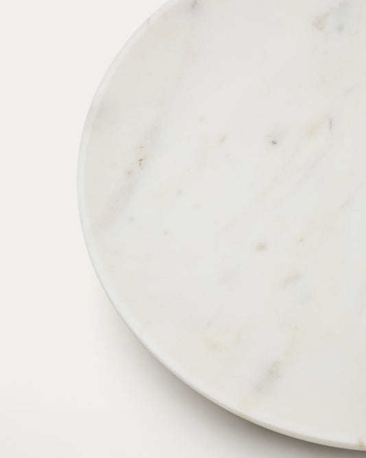 Grand plateau Ecin en marbre blanc