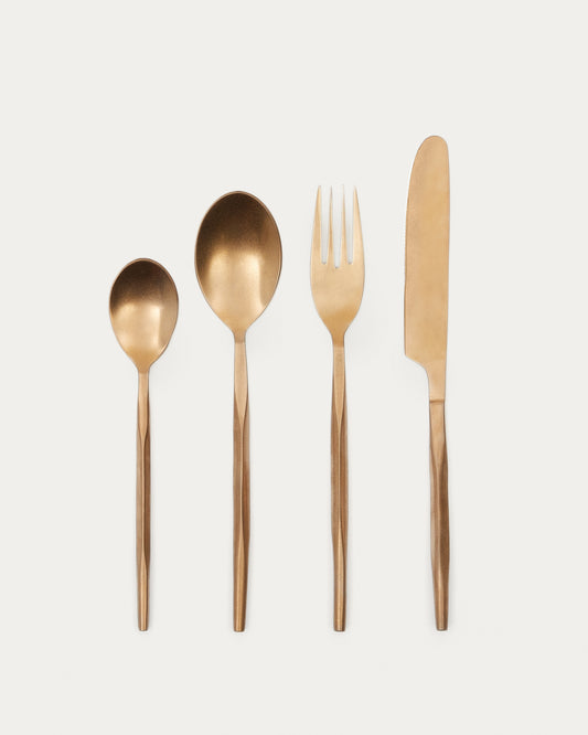 Set Ali de 16 couverts, couleur cuivre