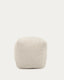 Pouf Mascarell en coton et polyester blanc 45 x 45 cm