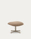 Repose-pieds pivotant Jaspe marron clair et métal avec finition grise FSC™ 100%.