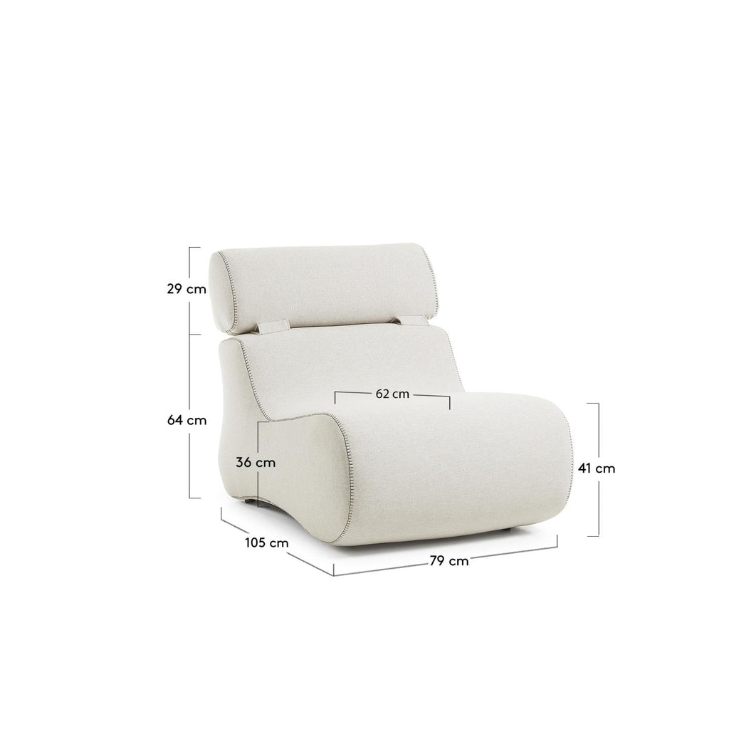 Fauteuil Club beige