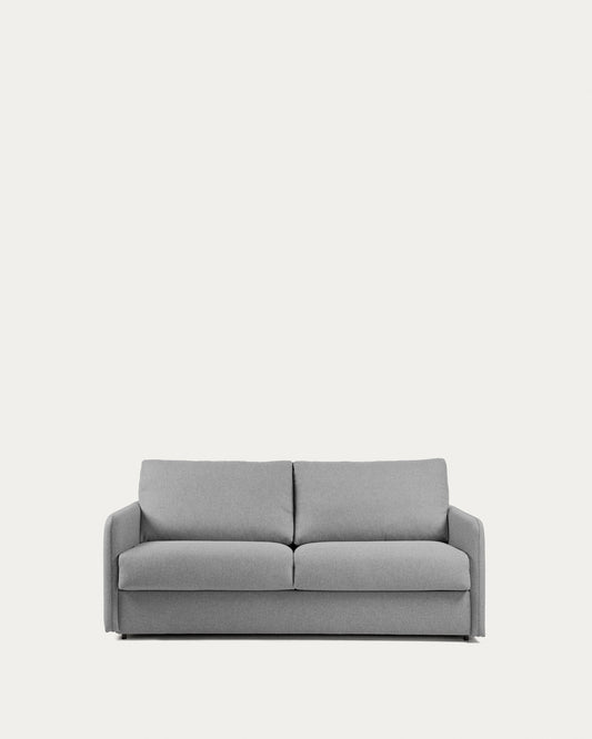 Canapé convertible Kymoon 2 places mémoire de forme gris clair 160 cm