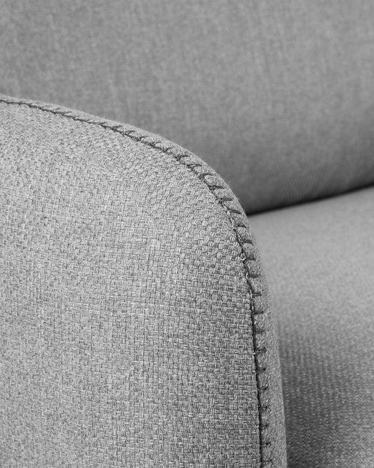 Canapé convertible Kymoon 2 places polyuréthane gris clair 160 cm